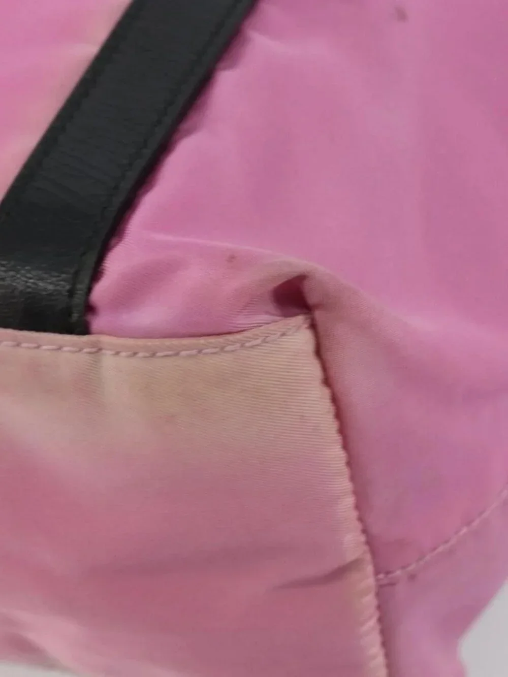 PRADA Shoulder Bag Nylon Pink Silver Auth 176628